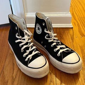 Black platform converse